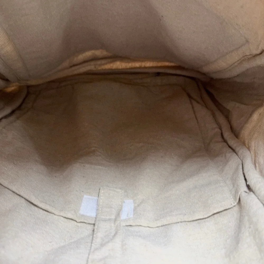 Pure Hemp Backpack Made in Nepal Beige Rucksack THC Free Day Pack Lightweight